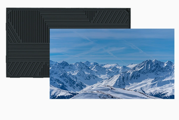 P1.25 COB fine-pitch LED cabinet, 600 x 337.5 mm, front-maintenance