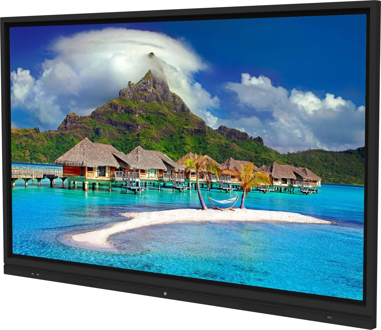 Large-format landscape display panel showing a high-colour photographic image