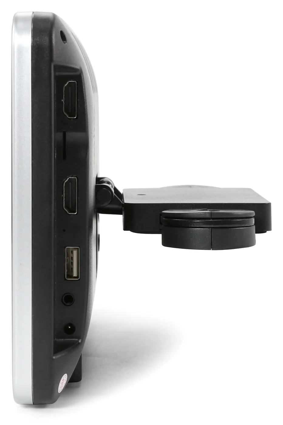 Side profile. Depth and the port cluster.