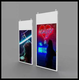 Two wall-mounted signage panels installed side by side.