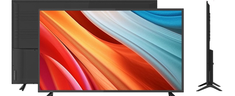 QLED television, front, rear and side